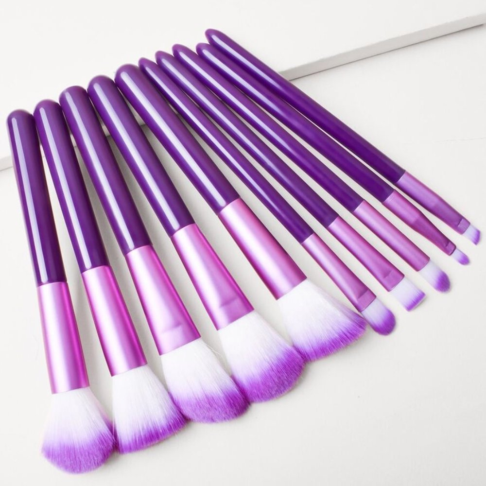 10pcs Makeup Brush Set PURPLE